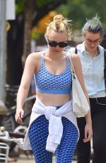 DAKOTA FANNING in Tights Leaves a Gym in New York 08/14/2018