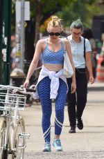 DAKOTA FANNING in Tights Leaves a Gym in New York 08/14/2018