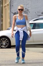 DAKOTA FANNING in Tights Leaves a Gym in New York 08/14/2018
