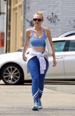 DAKOTA FANNING in Tights Leaves a Gym in New York 08/14/2018