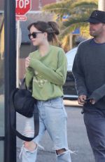 DAKOTA JOHNSON and Chris Martin Out for Dinner in Santa Monica 08/18/2018