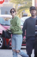 DAKOTA JOHNSON and Chris Martin Out for Dinner in Santa Monica 08/18/2018