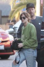 DAKOTA JOHNSON and Chris Martin Out for Dinner in Santa Monica 08/18/2018