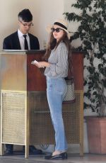 DAKOTA JOHNSON Leaves Sunset Tower in Los Angeles 08/22/2018