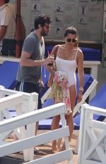 DANIELLE BUX in Swimsuit Out in Como Lake 08/03/2018