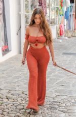 DEMI ROSE MAWBY Out with Her Dog in Ibiza 08/08/2018
