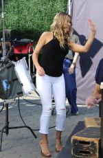 DENISE RICHARDS on the Set of Extra in Studio City 08/13/2018