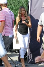DENISE RICHARDS on the Set of Extra in Studio City 08/13/2018