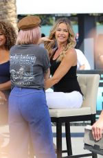 DENISE RICHARDS on the Set of Extra in Studio City 08/13/2018