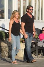 DENISE RICHARDS on the Set of Real Housewives of Beverly Hills in Malibu 08/28/2018