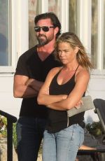 DENISE RICHARDS on the Set of Real Housewives of Beverly Hills in Malibu 08/28/2018