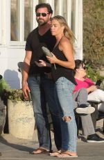 DENISE RICHARDS on the Set of Real Housewives of Beverly Hills in Malibu 08/28/2018