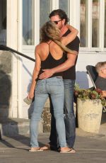 DENISE RICHARDS on the Set of Real Housewives of Beverly Hills in Malibu 08/28/2018