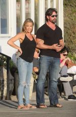 DENISE RICHARDS on the Set of Real Housewives of Beverly Hills in Malibu 08/28/2018