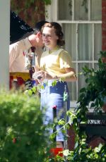 ELISABETH MOSS on the Set of Sshirley in New York 08/09/2018