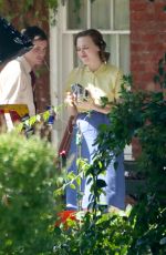 ELISABETH MOSS on the Set of Sshirley in New York 08/09/2018