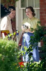 ELISABETH MOSS on the Set of Sshirley in New York 08/09/2018