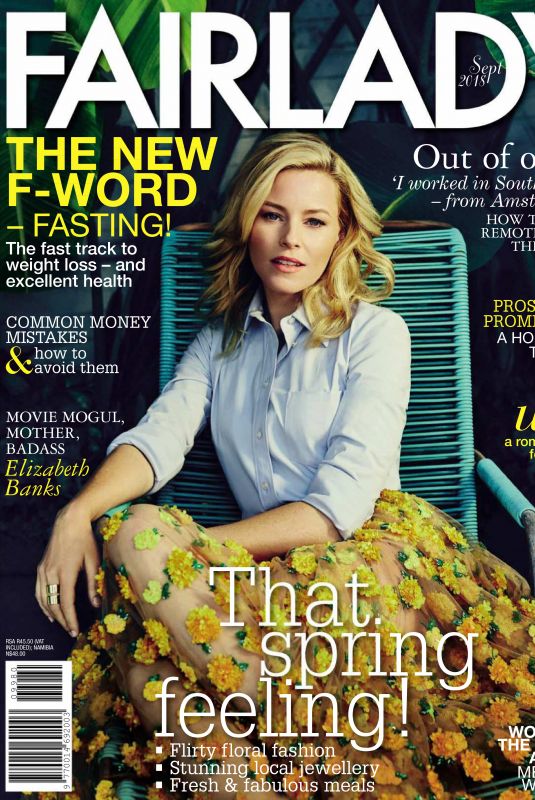 ELIZABETH BANKS in Fairlady Magazine, September 2018