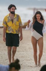ELIZABETH OLSEN in Swimsuit on the Beach in Mexico 07/28/2018