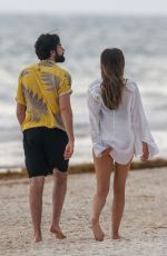 ELIZABETH OLSEN in Swimsuit on the Beach in Mexico 07/28/2018