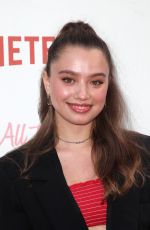 EMILIJA BARANAC at To All the Boys I’ve Loved Before Screening in Los Angeles 08/16/2018