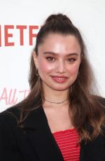 EMILIJA BARANAC at To All the Boys I’ve Loved Before Screening in Los Angeles 08/16/2018