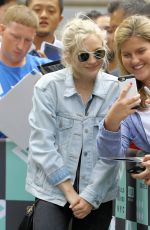 EMILY KINNEY Arrives at Build Series in New York 08/21/2018