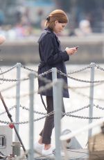 EMMA GREENWELL on the Set of The Rook in London 08/14/2018
