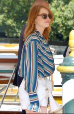 EMMA STONE Arrives at Hotel Excelsior in Venice 08/29/2018