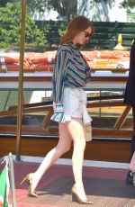 EMMA STONE Arrives at Hotel Excelsior in Venice 08/29/2018