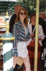 EMMA STONE Arrives at Hotel Excelsior in Venice 08/29/2018