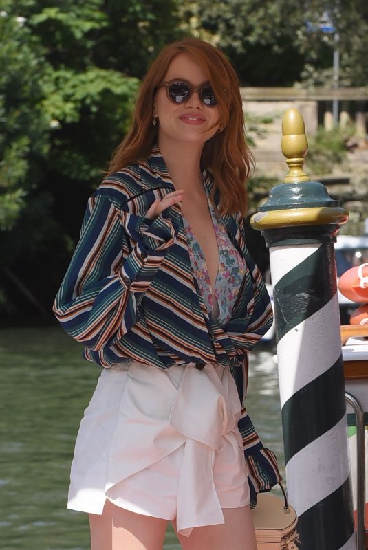 EMMA STONE Arrives at Hotel Excelsior in Venice 08/29/2018