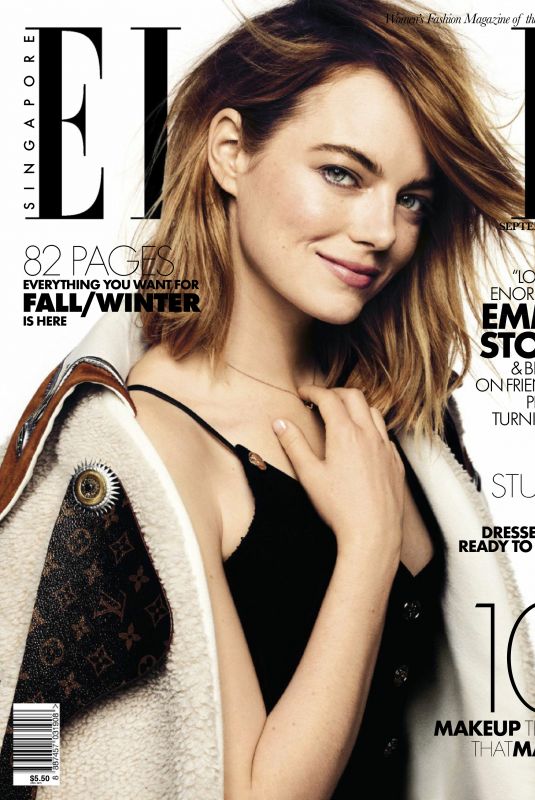 EMMA STONE in Elle Magazine, Singapore September 2018 Issue