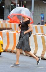 FAMKE JANSSEN Out and About in New York 08/24/2018