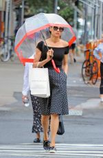 FAMKE JANSSEN Out and About in New York 08/24/2018