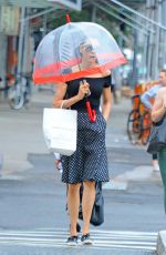 FAMKE JANSSEN Out and About in New York 08/24/2018