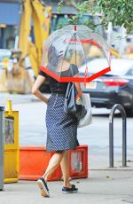 FAMKE JANSSEN Out and About in New York 08/24/2018