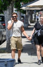 FRANCESCA EASTWOOD and Alexander Wraith Out in Hollywood 08/19/2018