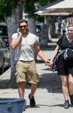 FRANCESCA EASTWOOD and Alexander Wraith Out in Hollywood 08/19/2018