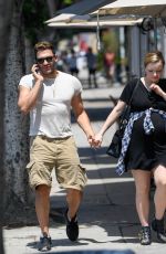 FRANCESCA EASTWOOD and Alexander Wraith Out in Hollywood 08/19/2018