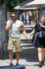 FRANCESCA EASTWOOD and Alexander Wraith Out in Hollywood 08/19/2018
