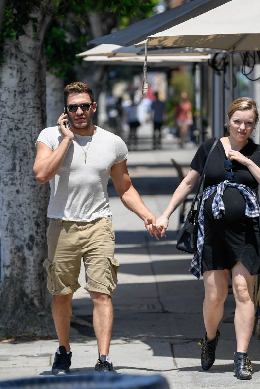 FRANCESCA EASTWOOD and Alexander Wraith Out in Hollywood 08/19/2018