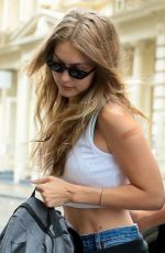 GIGI HADID Out and About in New York 08/14/2018