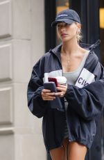HAILEY BALDWIN Leaves Starbucks in New York 08/10/2018