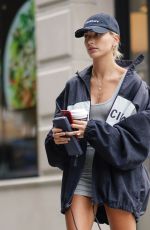 HAILEY BALDWIN Leaves Starbucks in New York 08/10/2018
