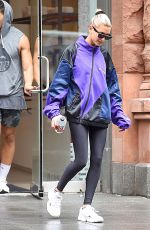 HAILEY BALDWIN Leaves Starbucks in New York 08/13/2018