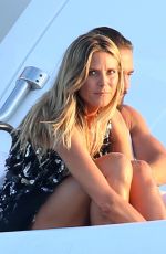 HEIDI KLUM at a Yacht in Sardinia 08/10/2018