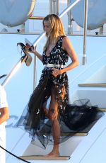HEIDI KLUM at a Yacht in Sardinia 08/10/2018