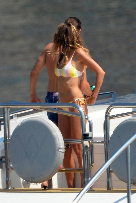 HEIDI KLUM in Bikini at a Boat Trip Around Ponza Island 08/07/2018