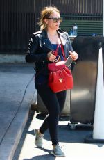 HILARY and HAYLIE DUFF Out for Lunch at Katsuya in Studio City 08/14/2018